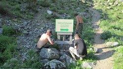 Подготовка маршрута на водопад Учар к летнему туристическому сезону. 