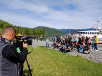 Состоялся пресс-тур по Телецкому озеру на легендарном теплоходе «Пионер Алтая»